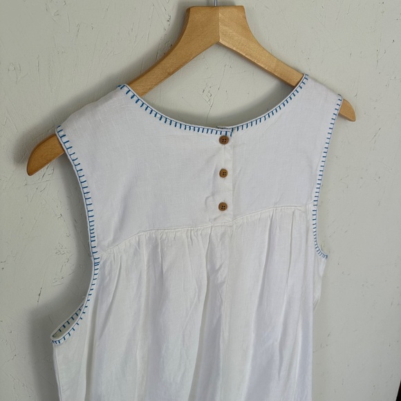 Lucky Brand Boho Linen Blend Dress Large - Picture 10 of 16